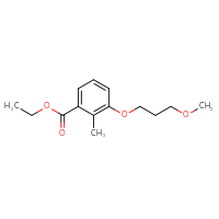 Chemical structure of ethyl 3-(3-methoxypropoxy)-2-methylbenzoate - CSSB06296608965