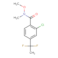 Chemical structure of 2-chloro-4-(1,1-difluoroethyl)-N-methoxy-N-methylbenzamide - CSSB21151590614