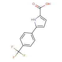 Chemical structure of 5-[4-(trifluoromethyl)phenyl]-1H-pyrrole-2-carboxylic acid - CSSB00102699922