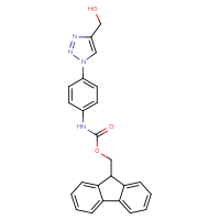 Chemical structure of (9H-fluoren-9-yl)methyl N-{4-[4-(hydroxymethyl)-1H-1,2,3-triazol-1-yl]phenyl}carbamate - CSSB06447841300