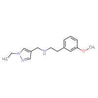Chemical structure of [(1-ethyl-1H-pyrazol-4-yl)methyl][2-(3-methoxyphenyl)ethyl]amine - CSSB00015199276