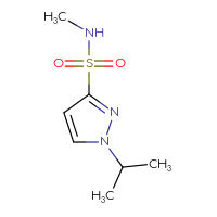 Chemical structure of N-methyl-1-(propan-2-yl)-1H-pyrazole-3-sulfonamide - CSSB00014856552