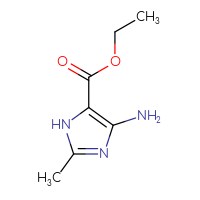 Chemical structure of ethyl 4-amino-2-methyl-1H-imidazole-5-carboxylate - CSSB00000758012