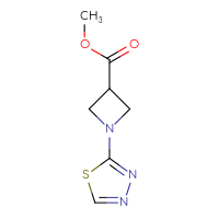 Chemical structure of methyl 1-(1,3,4-thiadiazol-2-yl)azetidine-3-carboxylate - CSSB00154320072