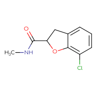 Chemical structure of 7-chloro-N-methyl-2,3-dihydro-1-benzofuran-2-carboxamide - CSSB21043422156
