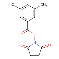 Chemical structure of 2,5-dioxopyrrolidin-1-yl 3,5-dimethylbenzoate - CSSB00160507424