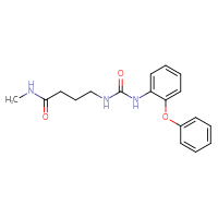 Chemical structure of N-methyl-4-{[(2-phenoxyphenyl)carbamoyl]amino}butanamide - CSSB00243857314