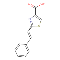Chemical structure of 2-(2-phenylethenyl)-1,3-thiazole-4-carboxylic acid - CSSB00021916519