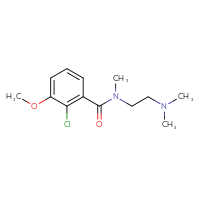 Chemical structure of 2-chloro-N-[2-(dimethylamino)ethyl]-3-methoxy-N-methylbenzamide - CSSB06422949793