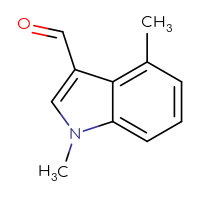 Chemical structure of 1,4-dimethyl-1H-indole-3-carbaldehyde - CSSB00000103794