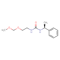 Chemical structure of 3-[2-(methoxymethoxy)ethyl]-1-[(1S)-1-phenylethyl]urea - CSSB15052398904