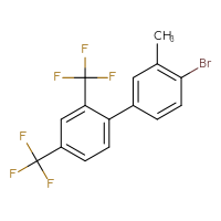 Chemical structure of 4'-bromo-3'-methyl-2,4-bis(trifluoromethyl)-1,1'-biphenyl - CSSB06585211456
