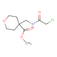 Chemical structure of methyl 4-[(2-chloroacetamido)methyl]oxane-4-carboxylate - CSSB01712351805