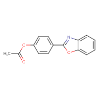 Chemical structure of 4-(1,3-benzoxazol-2-yl)phenyl acetate - CSSB03438911212