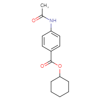 Chemical structure of cyclohexyl 4-acetamidobenzoate - CSSB00046102473