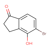 Chemical structure of 5-bromo-4-hydroxy-2,3-dihydro-1H-inden-1-one - CSSB00010284533