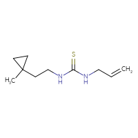 Chemical structure of 1-[2-(1-methylcyclopropyl)ethyl]-3-(prop-2-en-1-yl)thiourea - CSSB00019263704