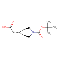 Chemical structure of 2-[(1R,5S,6R)-3-[(tert-butoxy)carbonyl]-3-azabicyclo[3.1.0]hexan-6-yl]acetic acid - CSSB00103154908