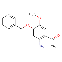 Chemical structure of 1-[2-amino-4-(benzyloxy)-5-methoxyphenyl]ethan-1-one - CSSB00000055677