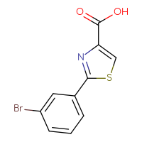 Chemical structure of 2-(3-bromophenyl)-1,3-thiazole-4-carboxylic acid - CSSB00011260859