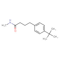 Chemical structure of 4-(4-tert-butylphenyl)-N-methylbutanamide - CSSB01995515592