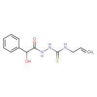 Chemical structure of 2-hydroxy-2-phenyl-N-{[(prop-2-en-1-yl)carbamothioyl]amino}acetamide - CSSB00020600345