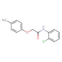 Chemical structure of N-(2-chlorophenyl)-2-(4-methylphenoxy)acetamide - CSSB00033309448