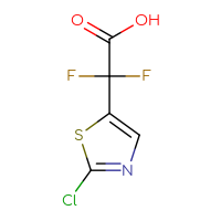 Chemical structure of 2-(2-chloro-1,3-thiazol-5-yl)-2,2-difluoroacetic acid - CSSB00103099736
