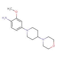 Chemical structure of 2-methoxy-4-[4-(morpholin-4-yl)piperidin-1-yl]aniline - CSSB00161154715