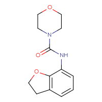 Chemical structure of N-(2,3-dihydro-1-benzofuran-7-yl)morpholine-4-carboxamide - CSSB00103768644