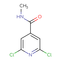 Chemical structure of 2,6-dichloro-N-methylpyridine-4-carboxamide - CSSB00011196505