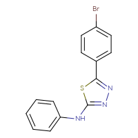 Chemical structure of 5-(4-bromophenyl)-N-phenyl-1,3,4-thiadiazol-2-amine - CSSB00121581779