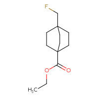 Chemical structure of ethyl 4-(fluoromethyl)bicyclo[2.2.2]octane-1-carboxylate - CSSB06656797467