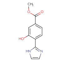 Chemical structure of methyl 3-hydroxy-4-(1H-imidazol-2-yl)benzoate - CSSB00010561991