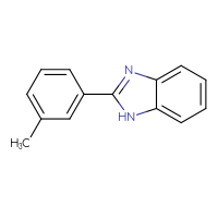 Chemical structure of 2-(3-methylphenyl)-1H-1,3-benzodiazole - CSSB00000258281
