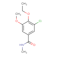 Chemical structure of 3-chloro-4-ethoxy-5-methoxy-N-methylbenzamide - CSSB00026375310