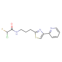 Chemical structure of 2-chloro-2-fluoro-N-{3-[4-(pyridin-2-yl)-1,3-thiazol-2-yl]propyl}acetamide - CSSB21332055892
