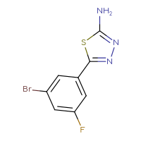 Chemical structure of 5-(3-bromo-5-fluorophenyl)-1,3,4-thiadiazol-2-amine - CSSB00000745914