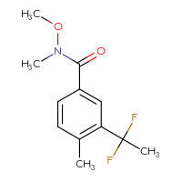 Chemical structure of 3-(1,1-difluoroethyl)-N-methoxy-N,4-dimethylbenzamide - CSSB21151591338