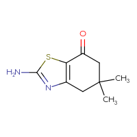 Chemical structure of 2-amino-5,5-dimethyl-4,5,6,7-tetrahydro-1,3-benzothiazol-7-one - CSSB00000182161