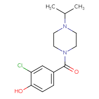 Chemical structure of 2-chloro-4-[4-(propan-2-yl)piperazine-1-carbonyl]phenol - CSSB00041767442