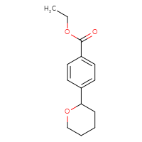 Chemical structure of ethyl 4-(oxan-2-yl)benzoate - CSSB00133348373