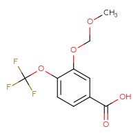 Chemical structure of 3-(methoxymethoxy)-4-(trifluoromethoxy)benzoic acid - CSSB06296592744