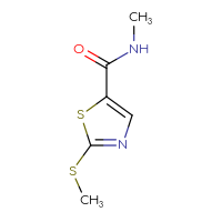 Chemical structure of N-methyl-2-(methylsulfanyl)-1,3-thiazole-5-carboxamide - CSSB03288098538