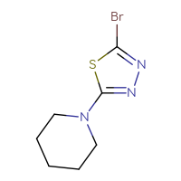 Chemical structure of 1-(5-bromo-1,3,4-thiadiazol-2-yl)piperidine - CSSB00012111920