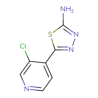 Chemical structure of 5-(3-chloropyridin-4-yl)-1,3,4-thiadiazol-2-amine - CSSB00012495123