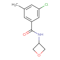 Chemical structure of 3-chloro-5-methyl-N-(oxetan-3-yl)benzamide - CSSB00012889096