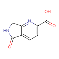 Chemical structure of 5-oxo-5H,6H,7H-pyrrolo[3,4-b]pyridine-2-carboxylic acid - CSSB00010953561