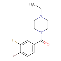 Chemical structure of 1-(4-bromo-3-fluorobenzoyl)-4-ethylpiperazine - CSSB00003219651