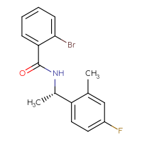 Chemical structure of 2-bromo-N-[(1S)-1-(4-fluoro-2-methylphenyl)ethyl]benzamide - CSSB02042148728